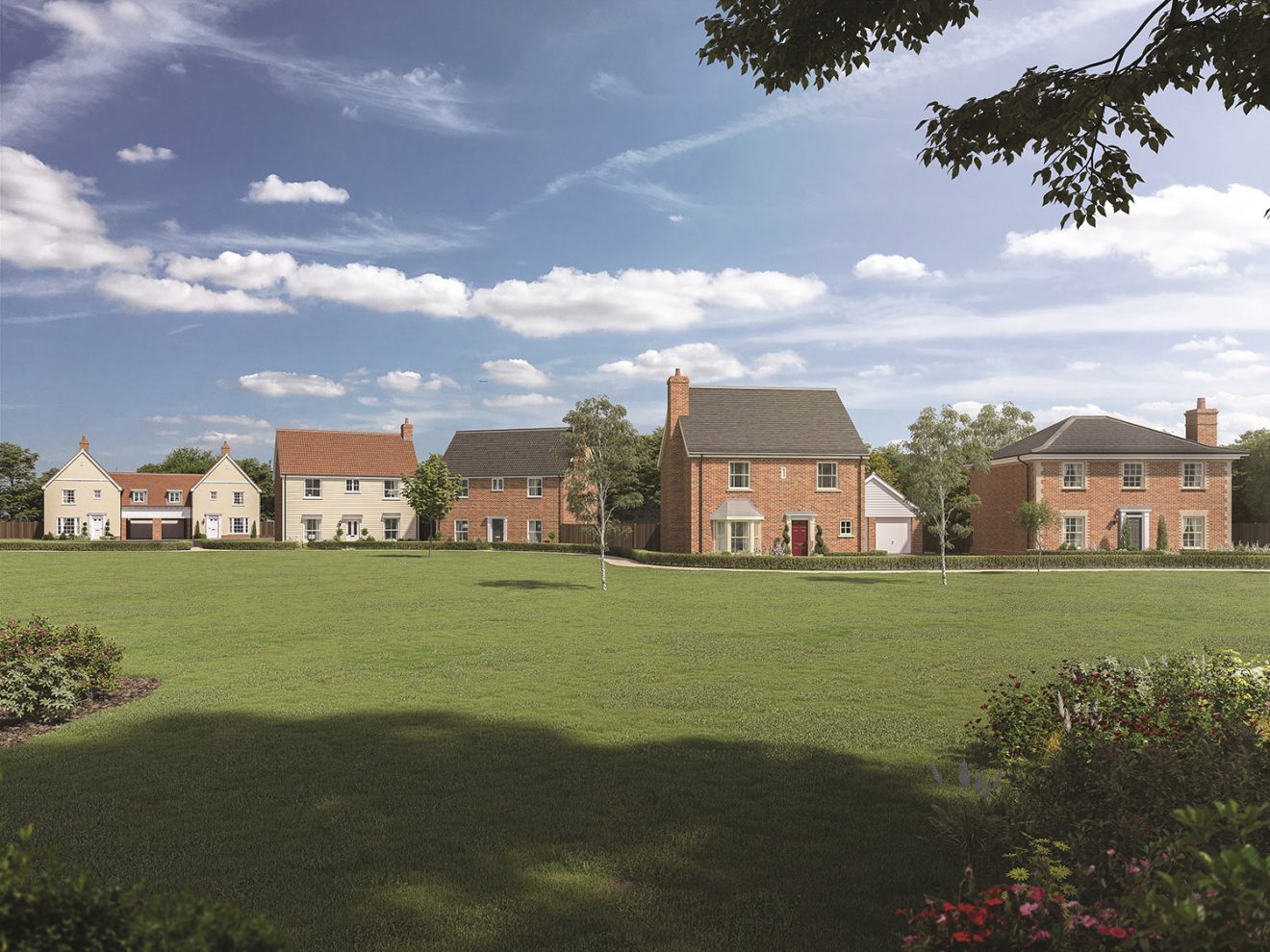 CGI of the Barsham Vale development – Image: Hopkins Homes